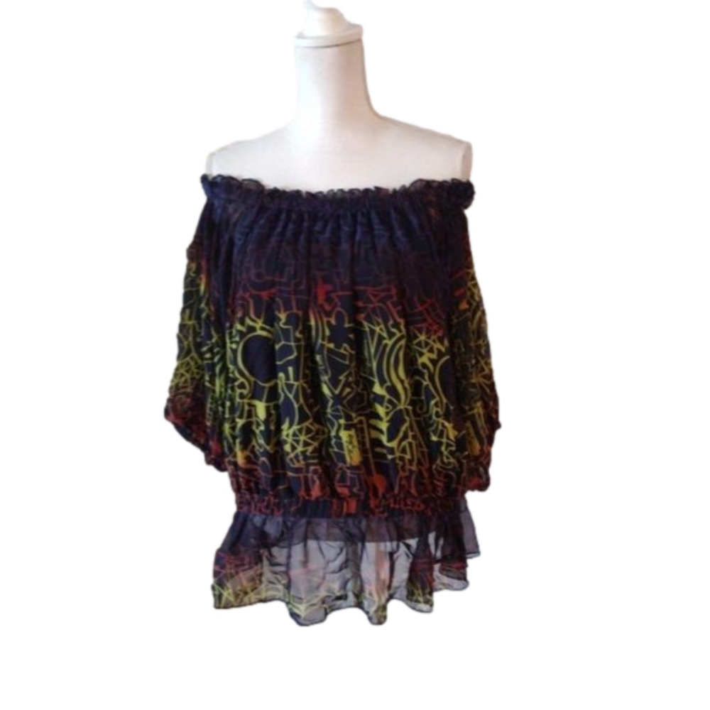 APPLE Bottoms off shoulder peplum bottom blouse Y2k 1X‎
